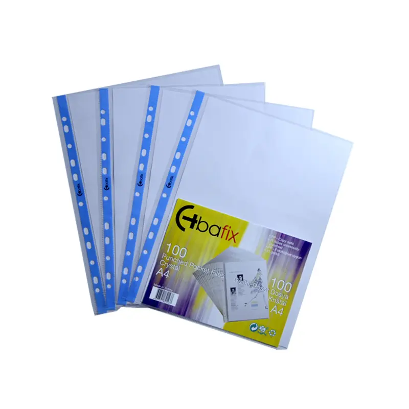 Bafix Kristal Poşet Dosya 100 Lü Paket A4