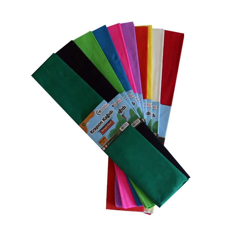 Bafix Krapon Kağıdı 50cm x 200cm Karışık 10 Renk