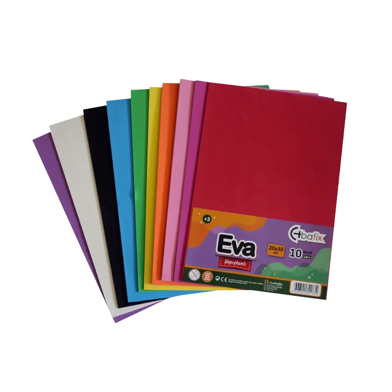Bafix Yapışkanlı Eva 20x30cm 10 Renk Karışık