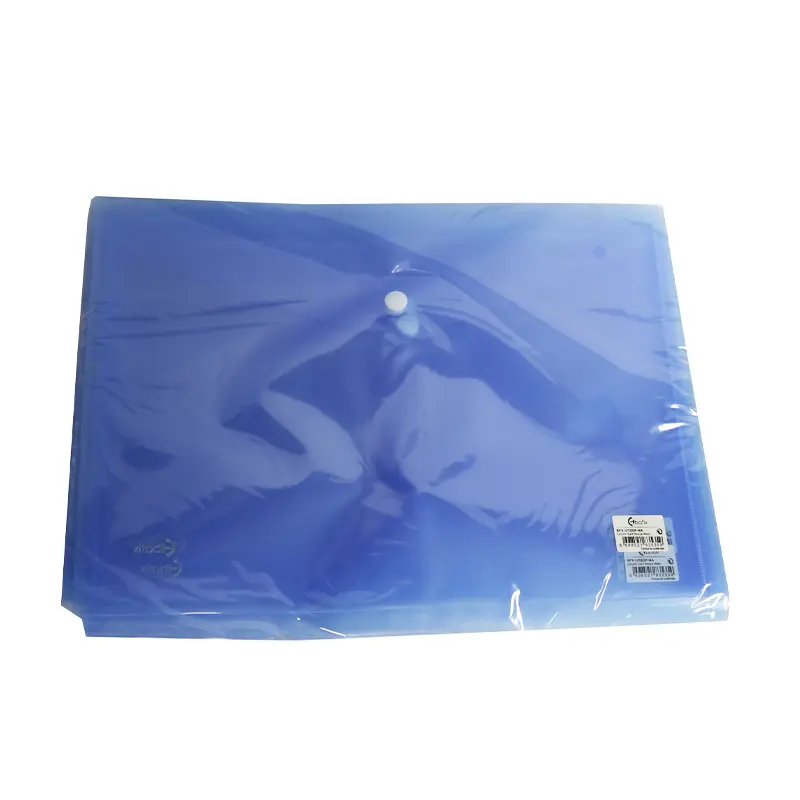 Bafix U1120P Çıtçıtlı Zarf Dosya A4 Mavi 12 Li Paket