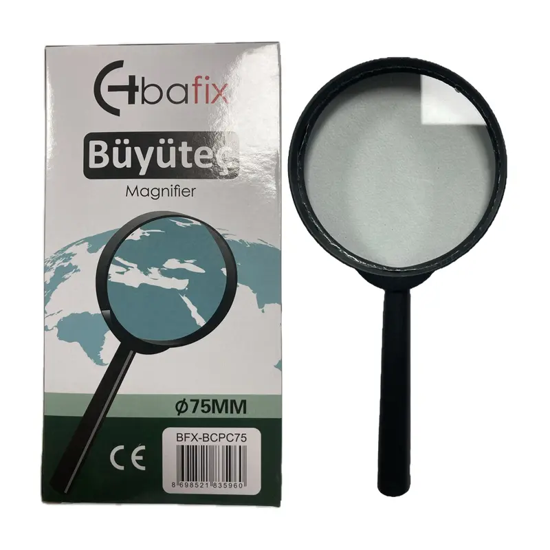 Bafix BCPC75 Plastik Çerçeveli Cam Büyüteç 75mm 10 Lu Paket