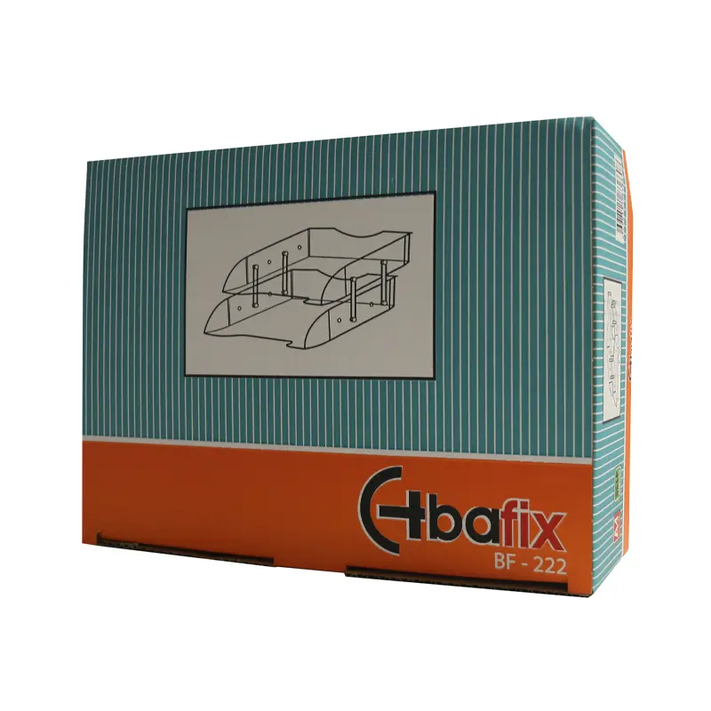 Bafix 222 Hareketli Plastik Şeffaf Evrak Rafı 2 Li