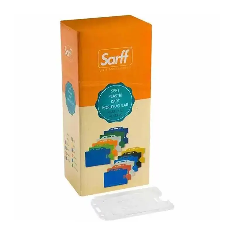 Sarff 15323025 Dikey Kart Muhafaza Kabı Şeffaf x 50 Li Kutu