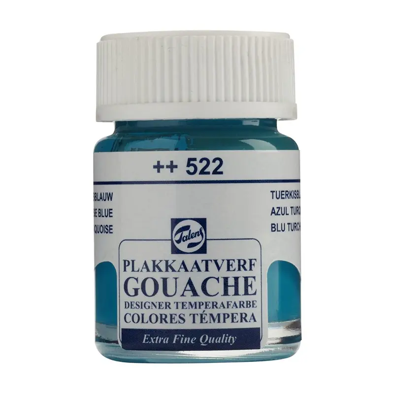 Talens 522 Guaj Boya Turkuaz Mavisi 16 ML x 10 Lu Paket