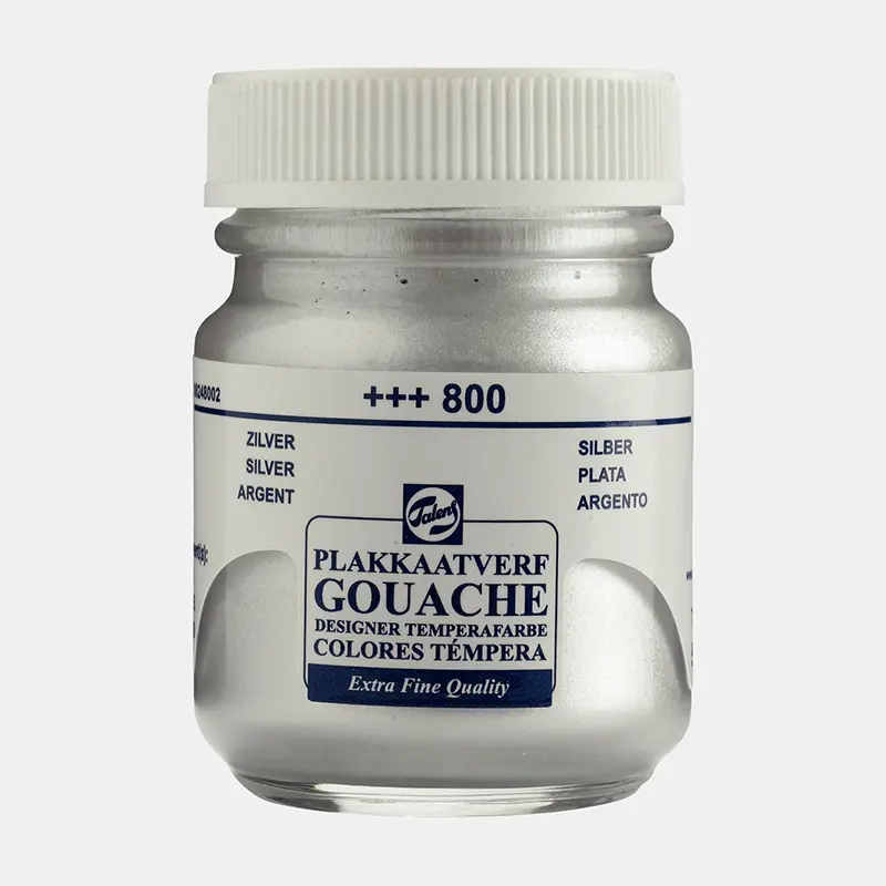 Talens 800 Guaj Boya Silver Gümüş 16 ML x 10 Lu Kutu