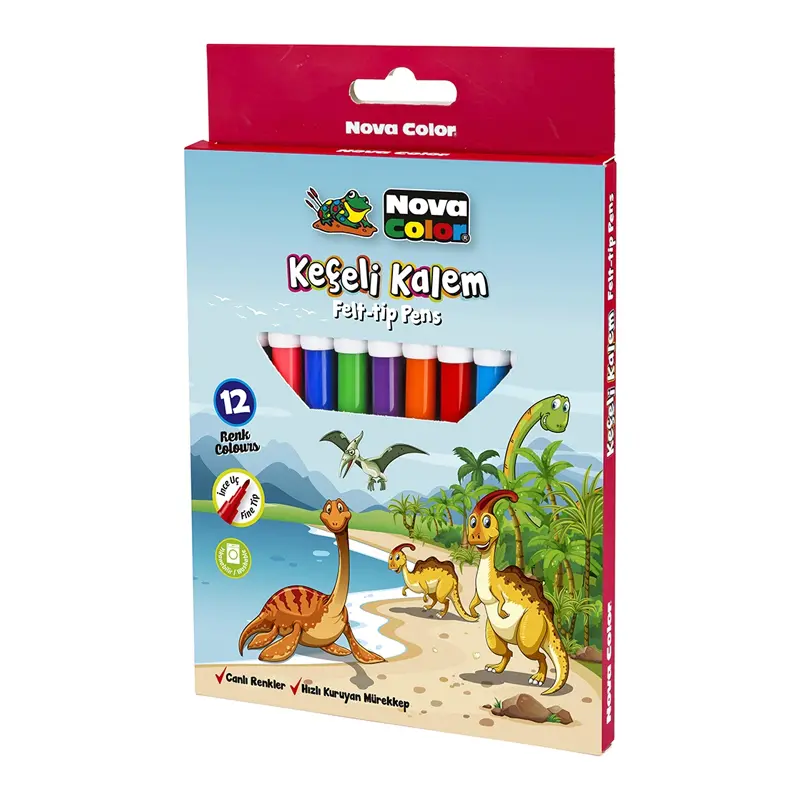 Nova Color NC-871 Keçeli Kalem 12 Renk