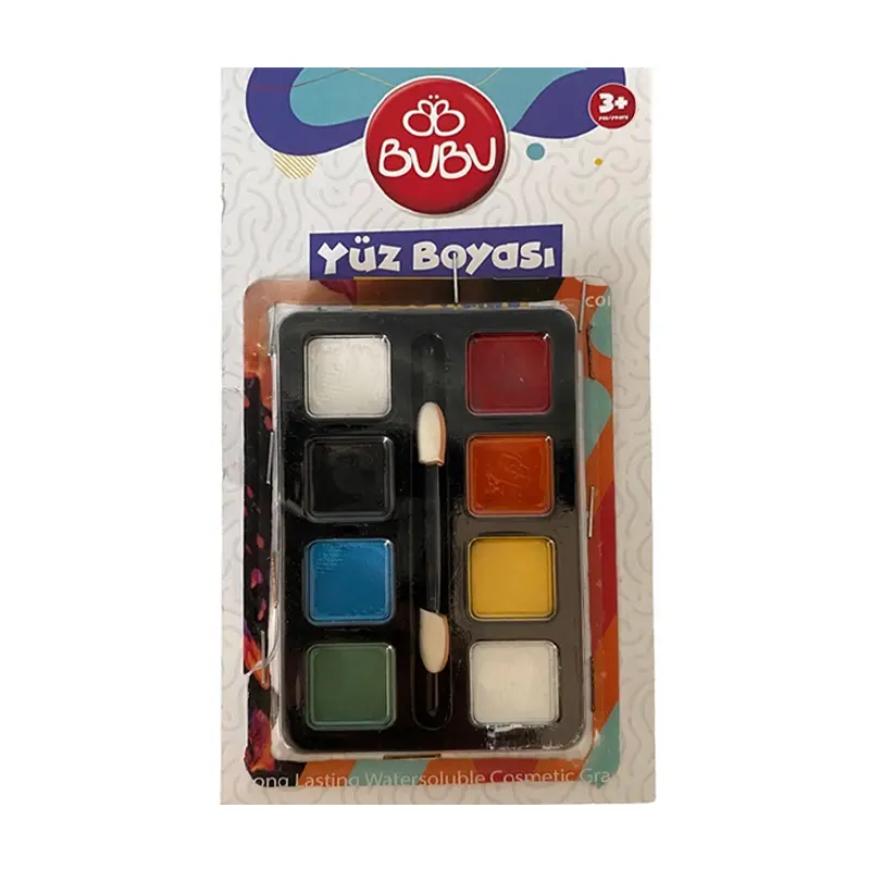 Bu-Bu YUZ002 Yüz Boyası 8 Renk Tablet