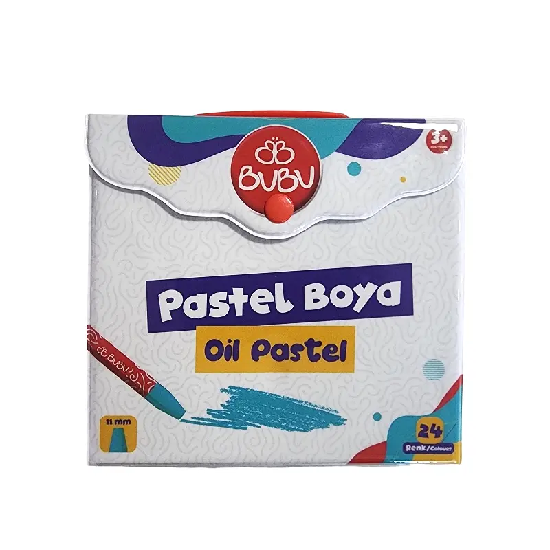 Bu-Bu PAS003 PVC Çantalı Pastel Boya 24 Renk