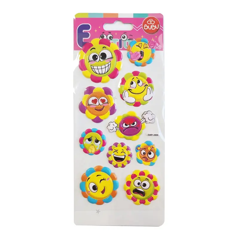 Bu-Bu SWP-3006 Puffy Emotions Stickers 9x21cm Güneş Çiçekler