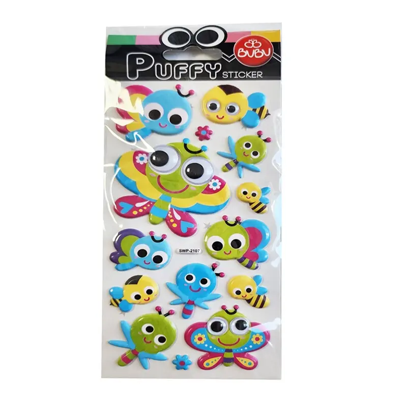 Bu-Bu SWP-2107 Puffy Stickers 9x21cm Oynar Gözlü Arılar