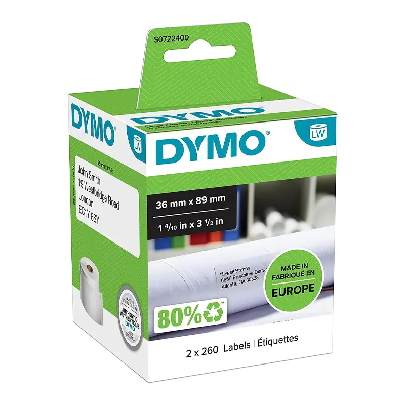 Dymo S0722400 Label Writer Geniş Adres Etiket 89x36mm 520 Li