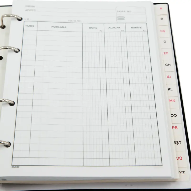 Dilman 1303 Cari Hesap Klasörü Yedeği A4 100 Yaprak