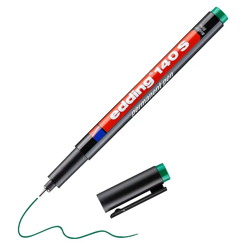 Edding 140S Permanent Asetat Kalemi (S) Seri 0.3mm Yeşil 10 Lu Kutu