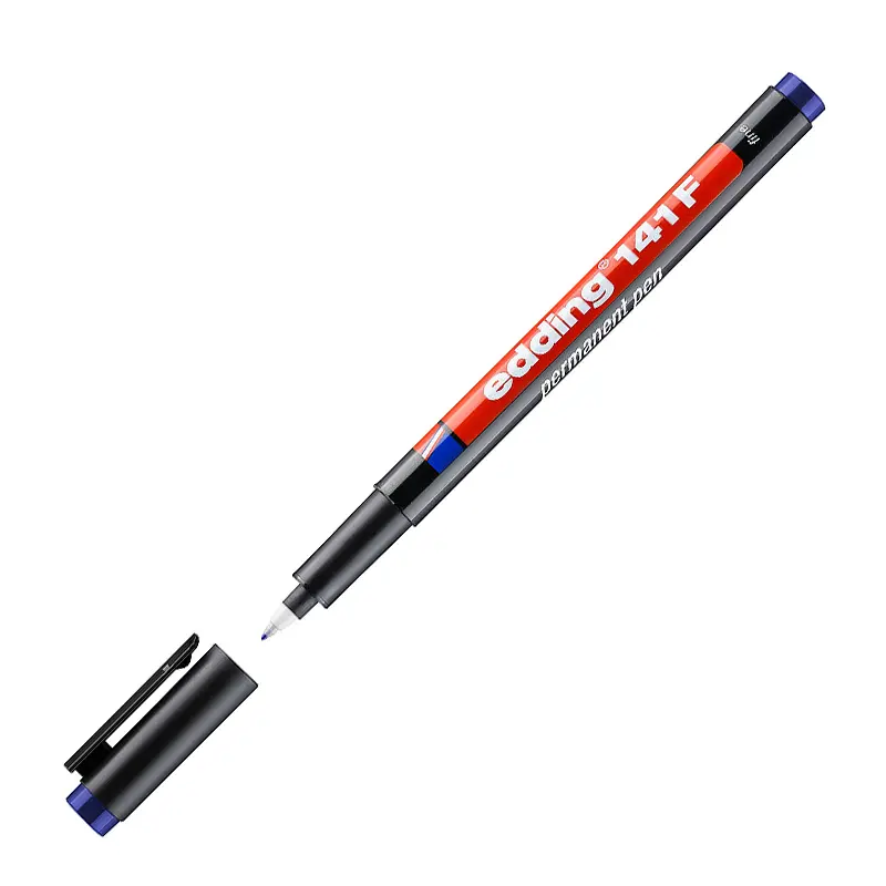 Edding 141F Seri Permanent Asetat Kalemi 0.6mm Mavi 10 Lu Kutu