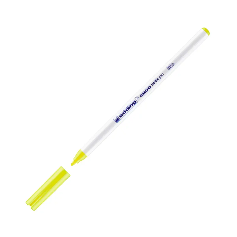 Edding 4600 Yuvarlak Uçlu T-Shirt Kalemi 1 mm Fosforlu Sarı 10 Lu Kutu