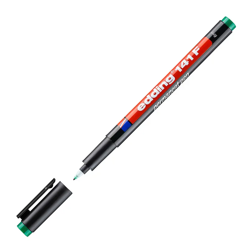 Edding 141F Permanent Asetat Kalemi (F) Seri 0.6mm Yeşil 10 Lu Kutu