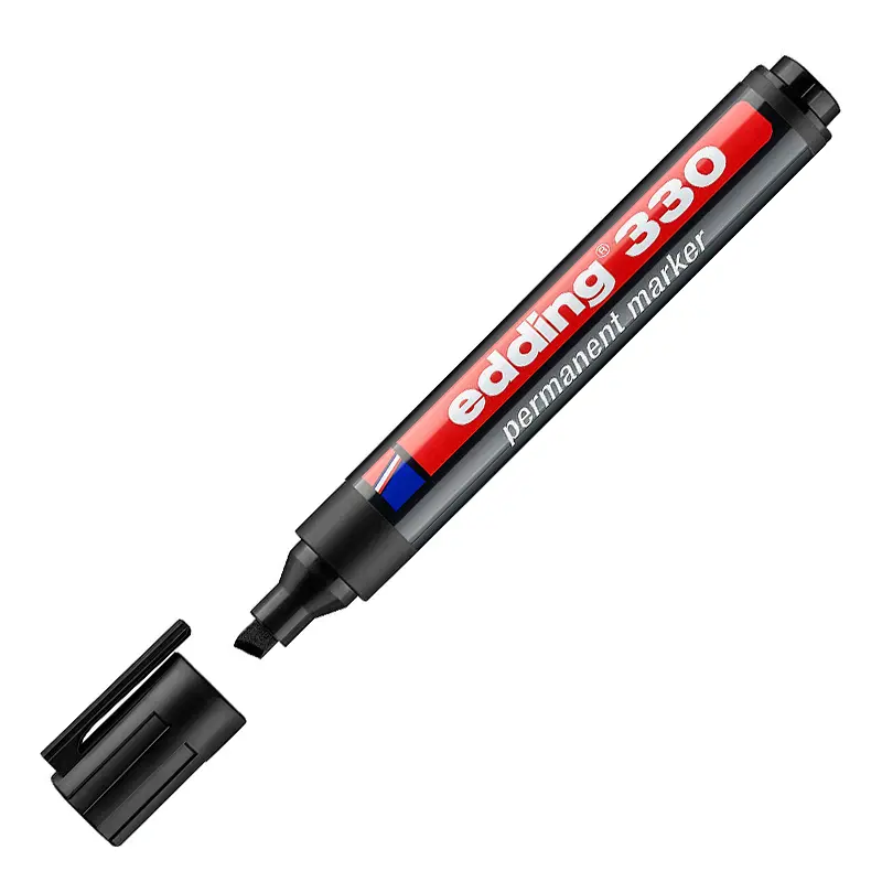 Edding 330 Permanent Markör Kesik Uçlu 1-5mm Siyah 10 Lu Kutu