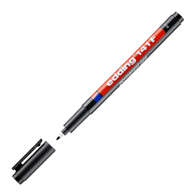 Edding 141F Permanent Asetat Kalemi (F) Seri 0.6mm Siyah 10 Lu Kutu