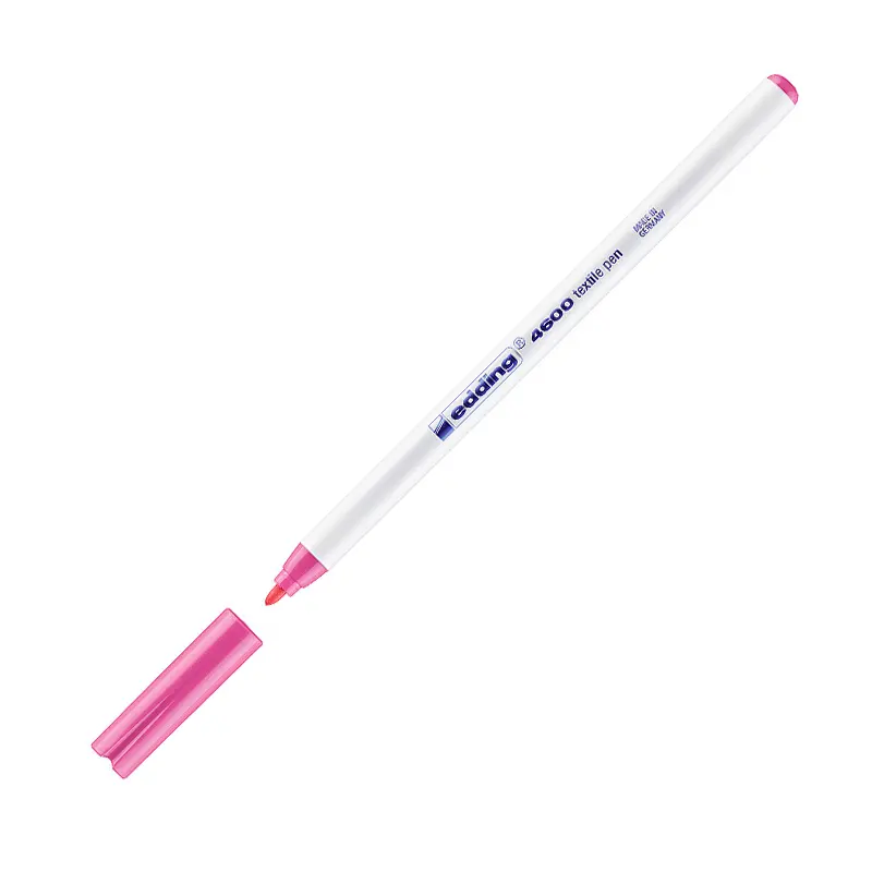 Edding 4600 Yuvarlak Uçlu T-Shirt Kalemi 1 mm Pembe 10 Lu Kutu
