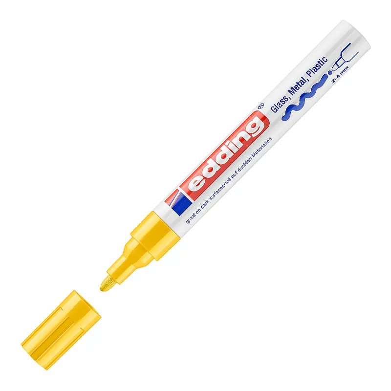 Edding 750 Boya Dekor Markörü Yuvarlak Uçlu 2-4mm Sarı 10 Lu Kutu