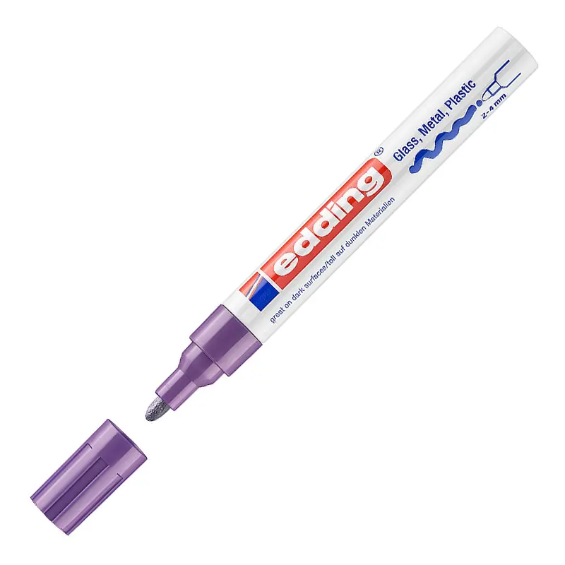 Edding 750CR Boya Dekor Markörü Yuvarlak Uçlu 2-4.0mm Mor 10 Lu Kutu