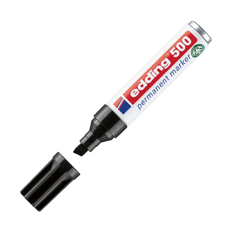 Edding 500 Kesik Uçlu Permanent Markör 2-7 mm Siyah 10 Lu Kutu