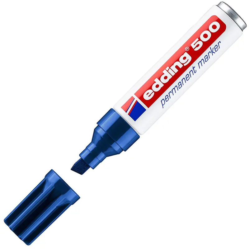 Edding 500 Permanent Markör Kesik Uçlu 2-7mm Mavi 10 Lu Kutu