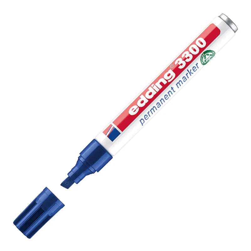 Edding 3300 Permanent Markör Kesik Uçlu 1-5.0mm Mavi 10 Lu Kutu