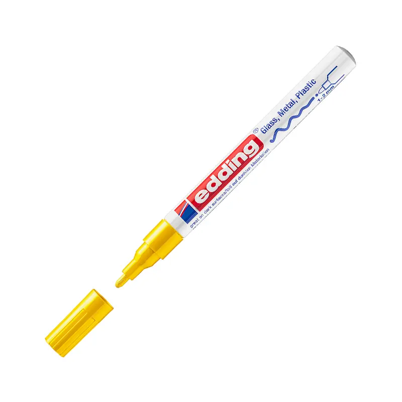 Edding 751 Boya Dekor Markörü Yuvarlak Uçlu 1-2 mm Sarı 10 Lu Kutu