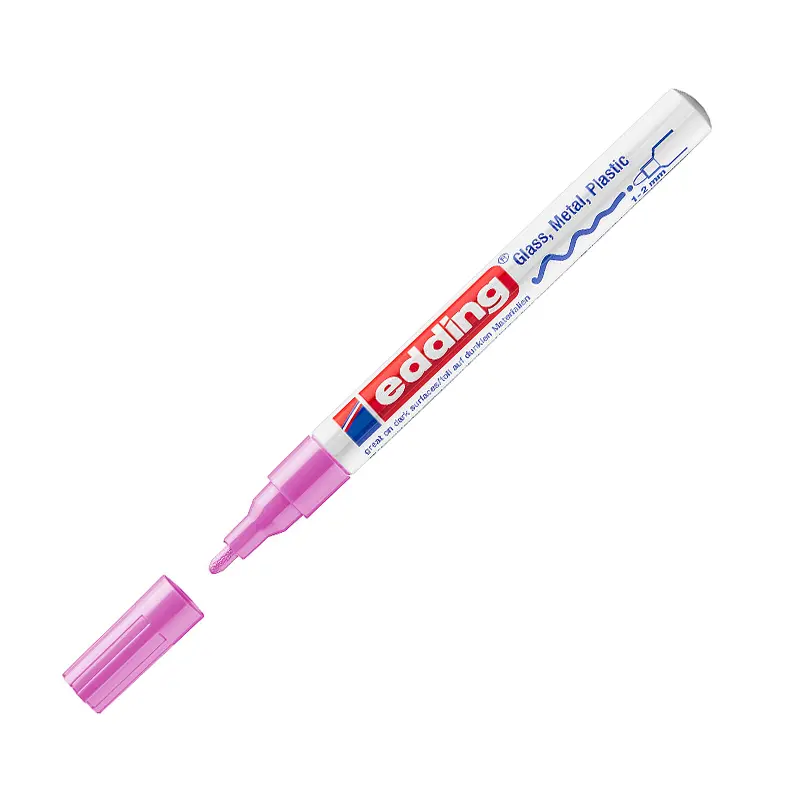 Edding 751CR Boya Dekor Markörü Yuvarlak Uçlu 1-2 mm Pembe 10 Lu Kutu