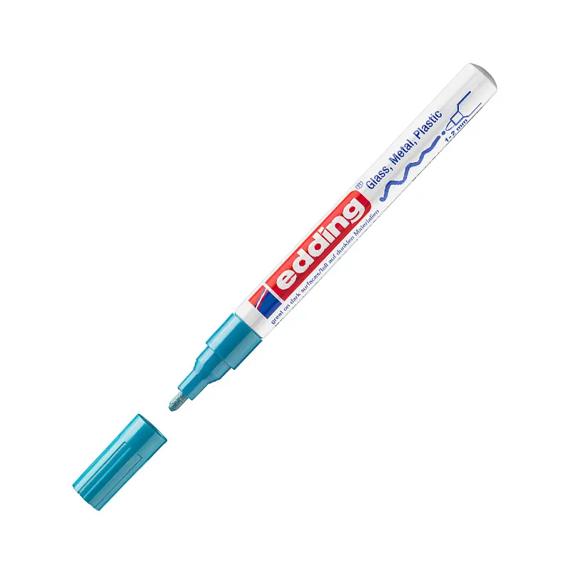 Edding 751CR Boya Dekor Markörü Yuvarlak Uçlu 1-2 mm Açık Mavi 10 Lu Kutu