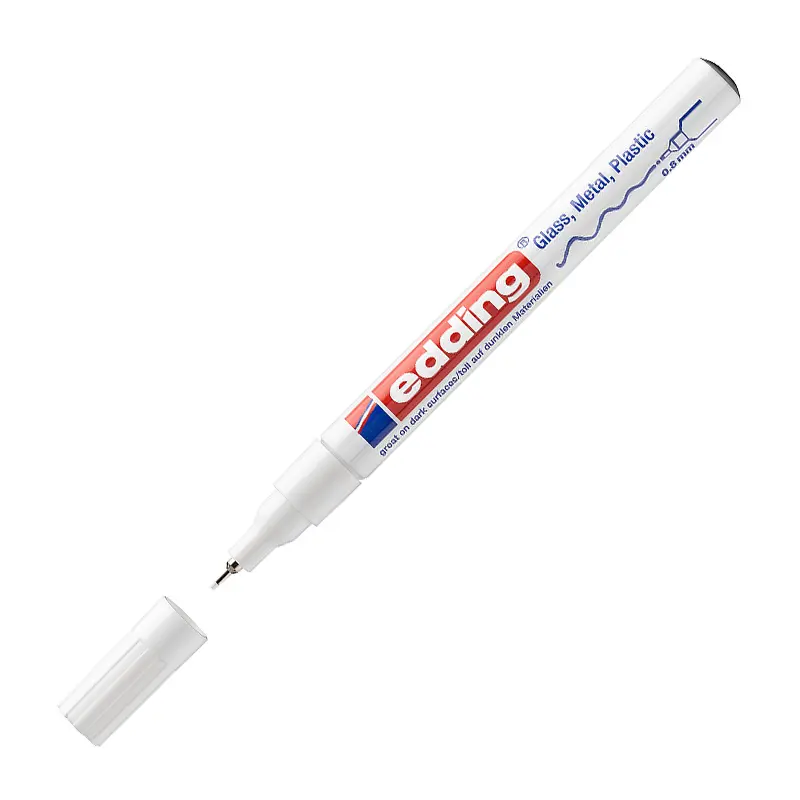Edding 780 Boya Dekor Markörü Yuvarlak Uçlu 0.8mm Beyaz 10 Lu Kutu