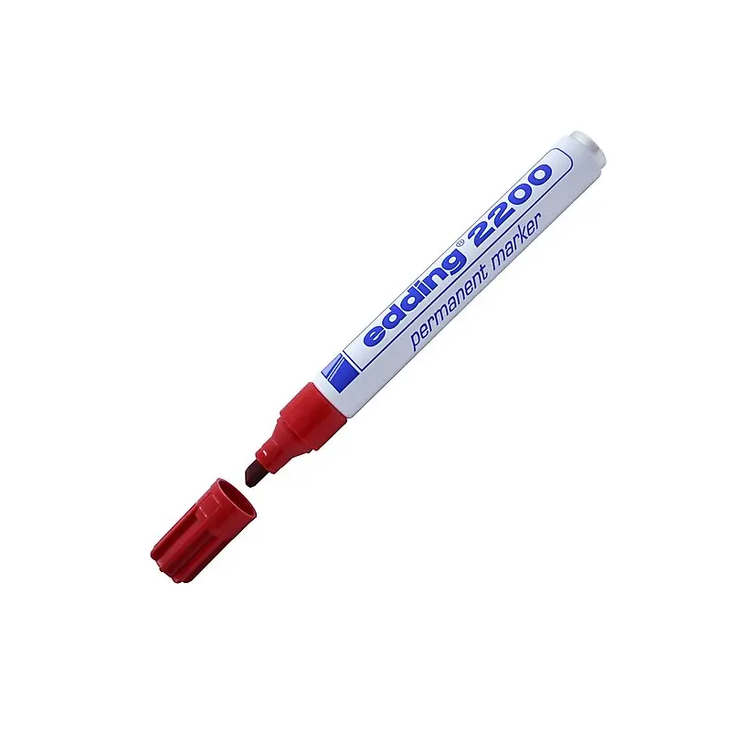 Edding 2200 Permanent Markör Kesik Uçlu 1-5 MM Kırmızı 10 Lu Kutu