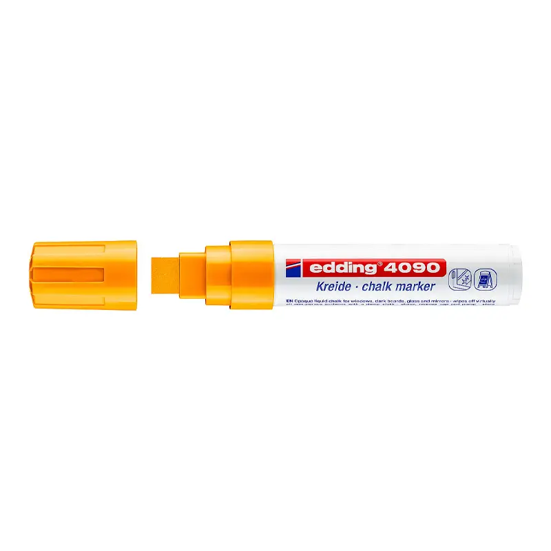 Edding 4090 Cam Kalemi Kesik Uçlu Fosforlu Turuncu 5 Li Paket