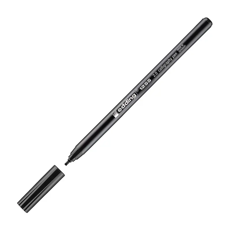 Edding 1255 Kesik Uçlu Kaligrafi Kalemi 2 mm Siyah 10 Lu Kutu
