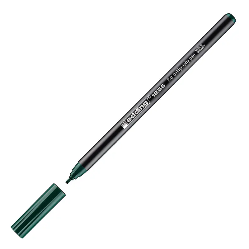 Edding 1255 Kesik Uçlu Kaligrafi Kalemi 2 mm Yeşil 10 Lu Kutu