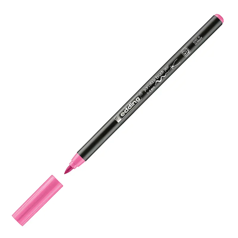 Edding 4200 Fırça Uçlu Porselen Kalemi 1-4.0mm Pembe 10 Lu Kutu