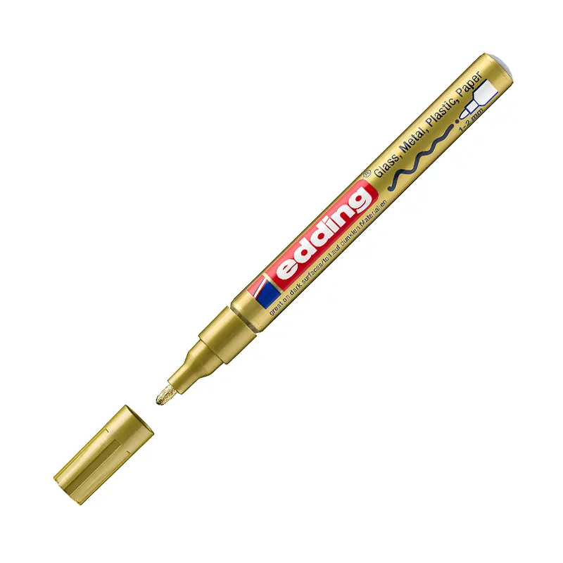 Edding 751CR Boya Dekor Markörü Yuvarlak Uçlu 1-2 mm Altın 10 Lu Kutu