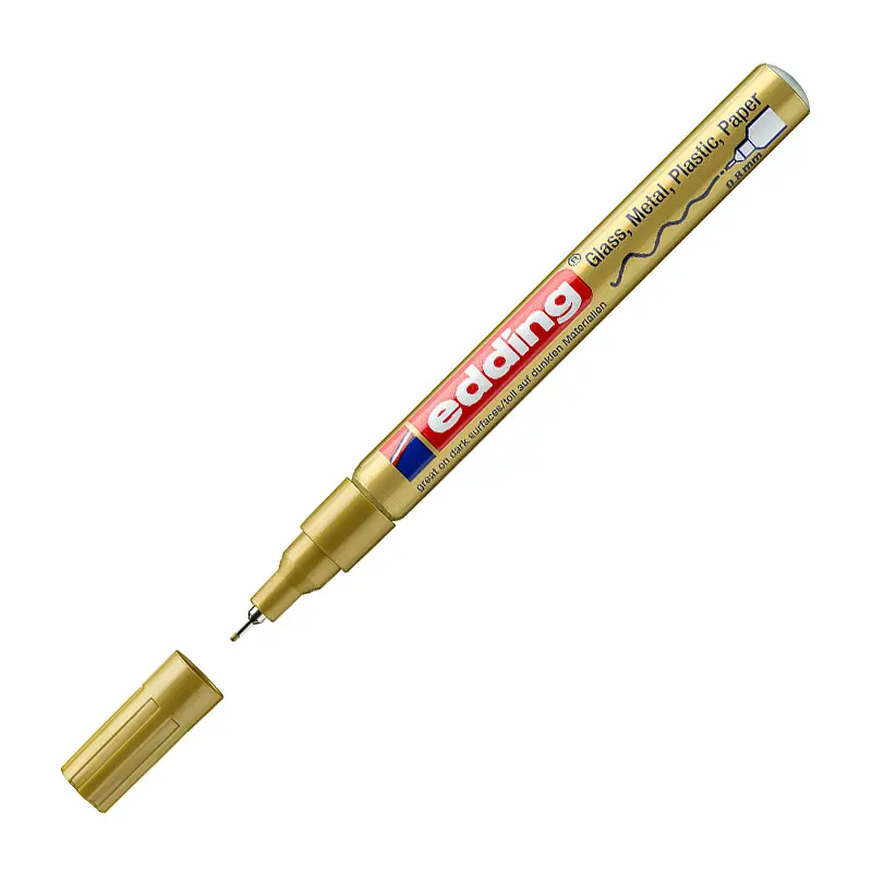 Edding 780CR Boya Dekor Markörü Yuvarlak Uçlu 0.8mm Altın 10 Lu Kutu