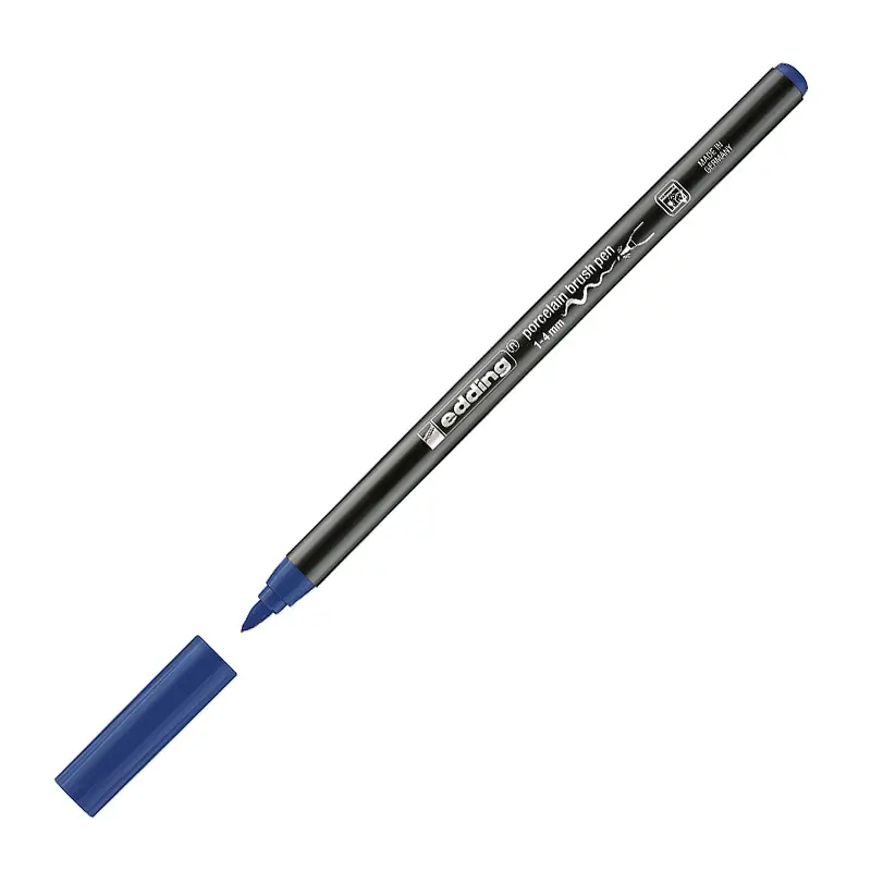 Edding 4200 Fırça Uçlu Porselen Kalemi 1-4.0mm Çelik Mavisi 10 Lu Kutu