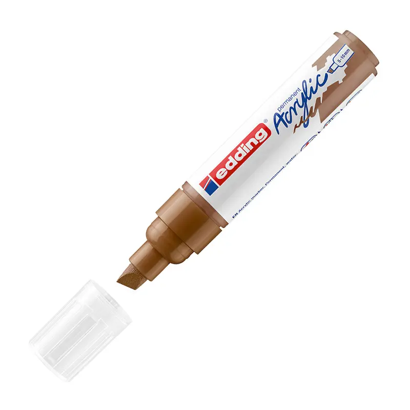 Edding 5000 Kalın Uçlu Akrilik Markör 5-10 mm Fındık Kahvesi 5 Li Paket