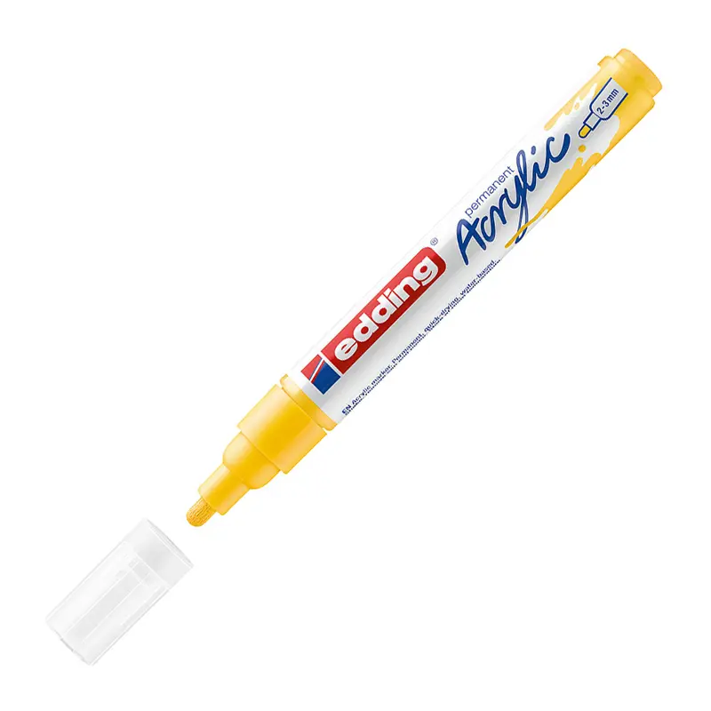 Edding 5100 Akrilik Orta Uçlu Markör 2-3 mm Trafik Sarı 10 Lu Kutu