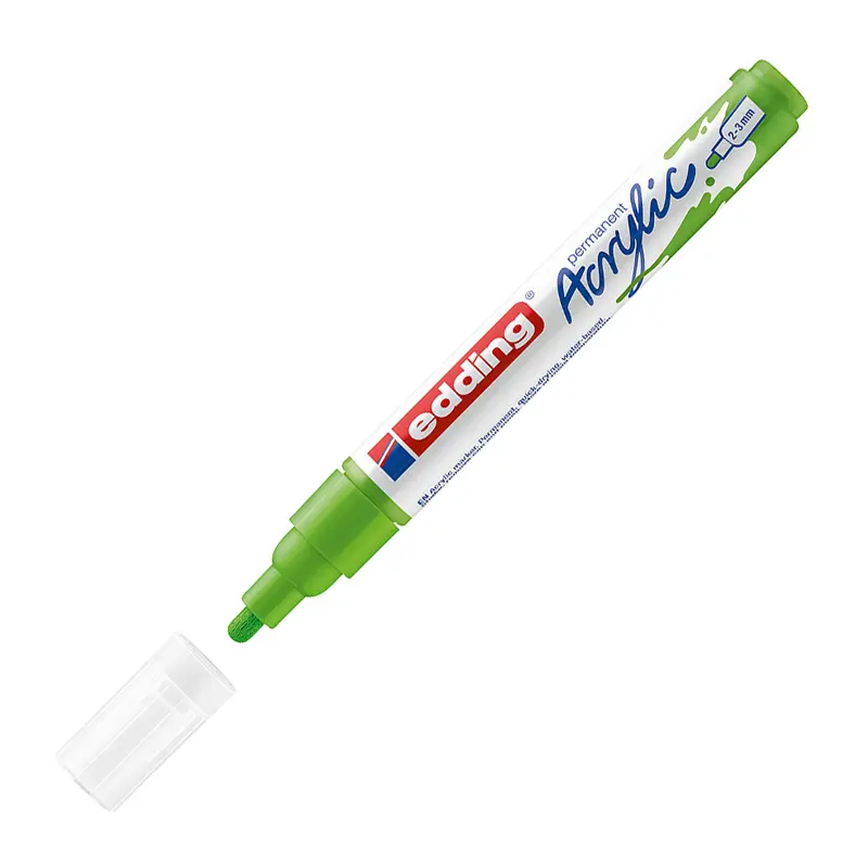 Edding 5100 Akrilik Orta Uçlu Markör 2-3 mm Sarı-Yeşil 10 Lu Kutu