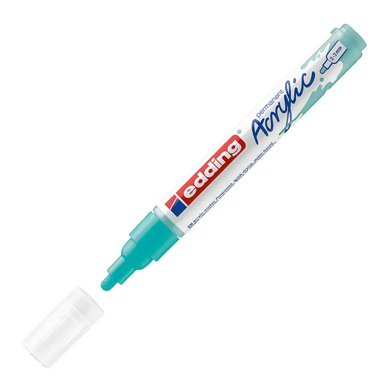 Edding 5100 Akrilik Orta Uçlu Markör 2-3 mm Parlak Turkuaz 10 Lu Kutu