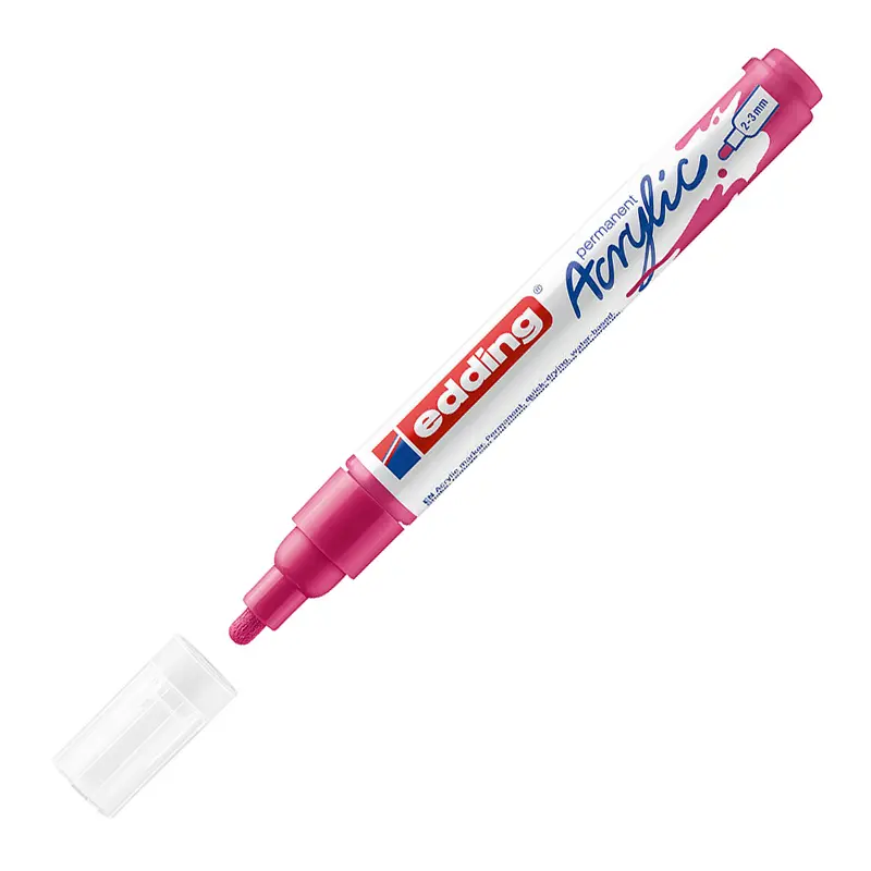 Edding 5100 Akrilik Orta Uçlu Markör 2-3 mm Telemagenta 10 Lu Kutu
