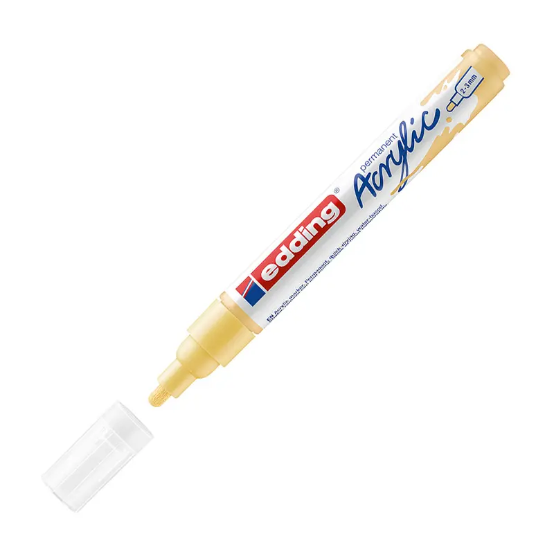 Edding 5100 Akrilik Orta Uçlu Markör 2-3 mm Pastel Sarı 10 Lu Kutu