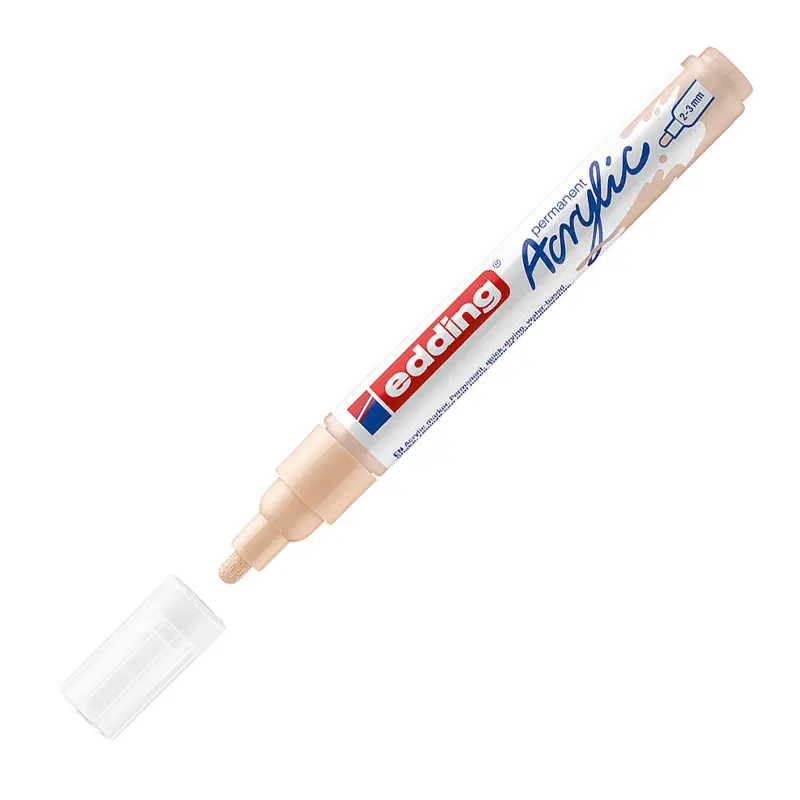 Edding 5100 Akrilik Orta Uçlu Markör 2-3 mm Bej 10 Lu Kutu