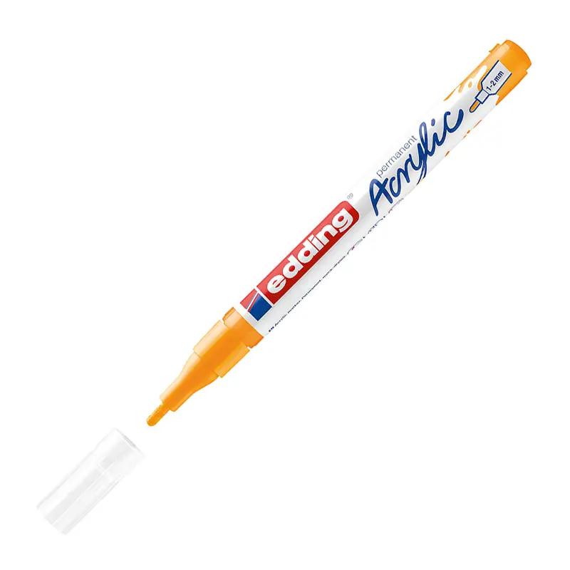 Edding 5300 Akrilik İnce Uçlu Markör 1-2 mm Güneş Sarısı 10 Lu Kutu
