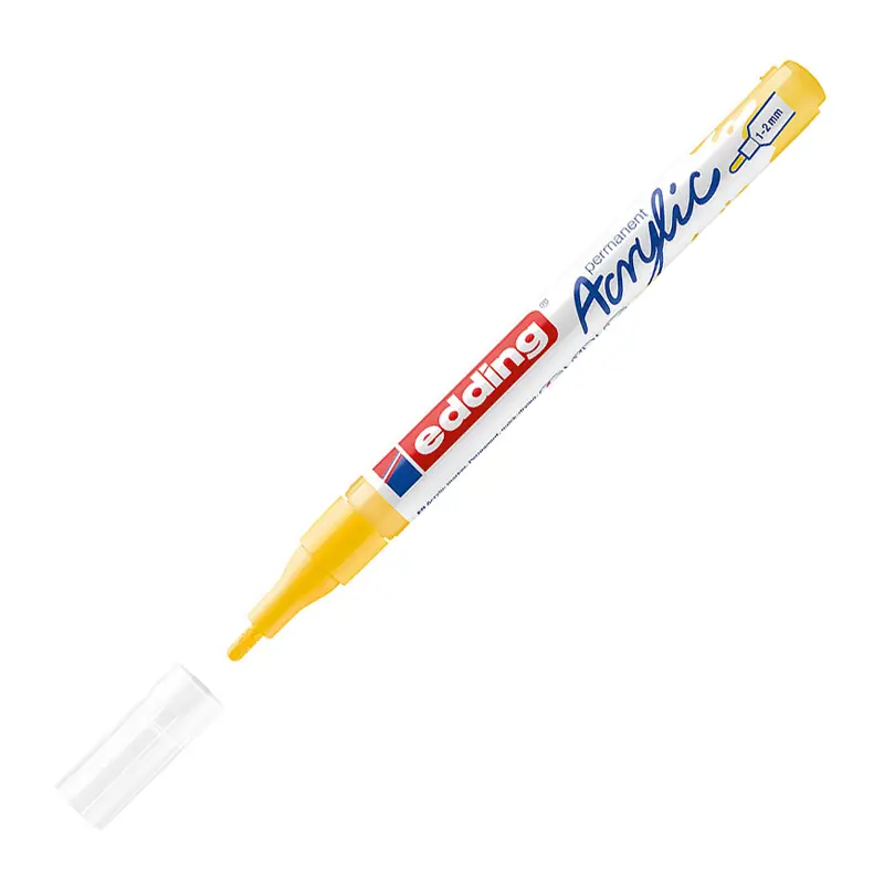 Edding 5300 Akrilik İnce Uçlu Markör 1-2 mm Trafik Sarı 10 Lu Kutu