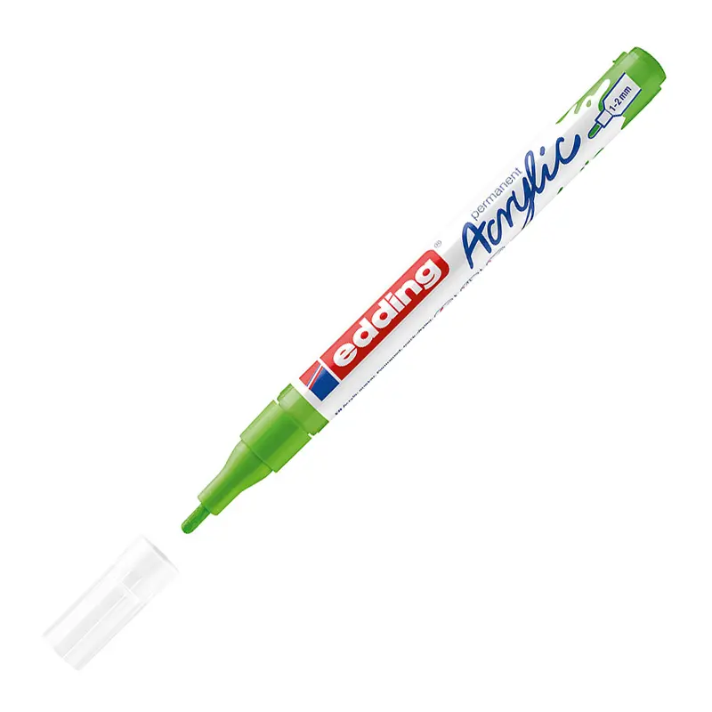 Edding 5300 Akrilik İnce Uçlu Markör 1-2 mm Sarı-Yeşil 10 Lu Kutu